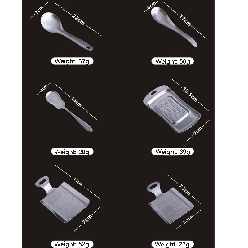 1PCS Creativity Stainless Steel Garlic Grinder Spoon Manual Ginger Grinder For Kitchen Tool