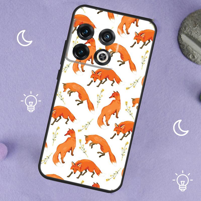 Cartoon Foxes Animal For OnePlus 13T 13R 12R 10R 10T 8T 11 12 13 15 Case For OnePlus Nord 5 CE 2 3 4 Lite N20 N30