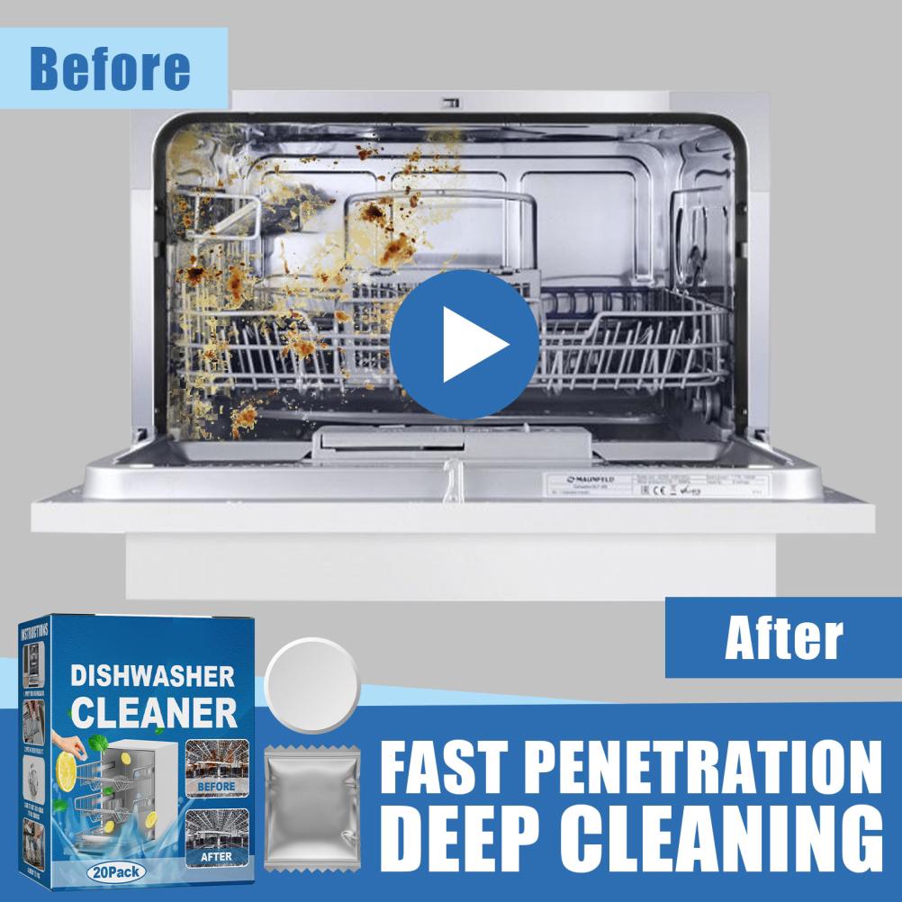 20 Adet Bulaşık Makinesi Kireç Çözücü Tablet Etkili Temizleyici Tabletler Mutfak Sofra Takımı Bakımı