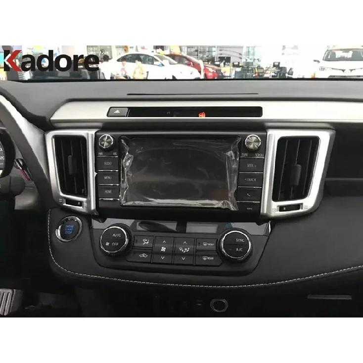 For Toyota RAV4 RAV 4 2016 2017 2018 Matte Car Center Air Condition Vent Outlet Cover Trim Interior Mouldings Accessories