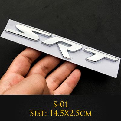 Metal 3D Car Rear Trunk Stickers For Charger Srt Emblem Badge Sxt Challenger Durango Viper Caliber Grill Emblem Badge Decoration