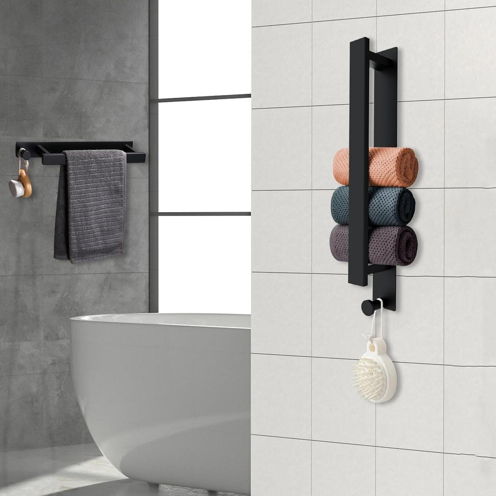 Stainless Steel Hand Towel Bar, Bathroom Accessory, Wall-mounted Towel Rack, Towel Holder Bar, Modern Decorative Design, No Drilling Required