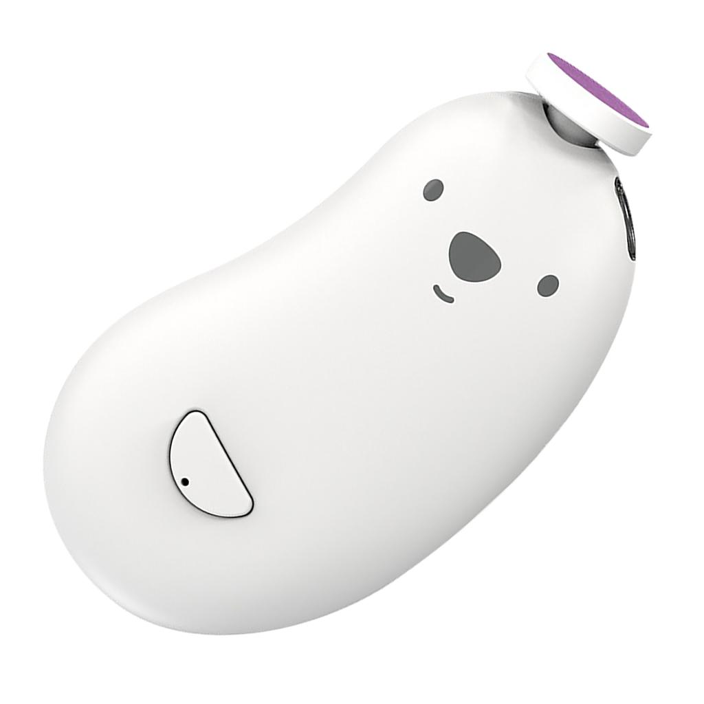 Electric Baby Nail Grinder Safe USB Charging with 6 Grinding Head Baby Nail File for Home Baby Fingernail Care White
