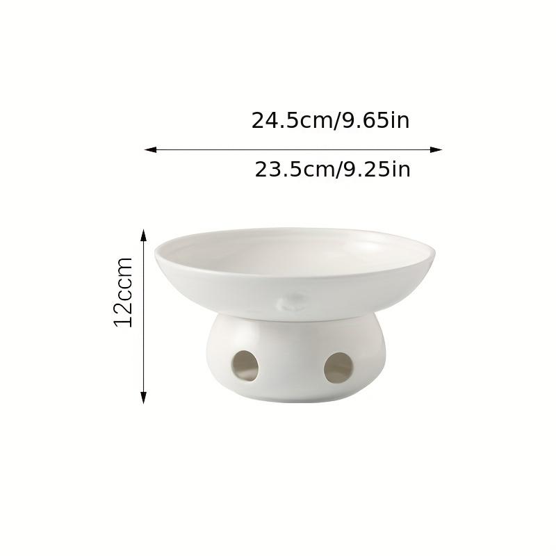 1 Set Insulated Hot Pot Plate Base with Heating Function, Commercial Ceramic Dish for Restaurants and Dining Ware