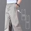 Men's Loose Fit Cotton Casual Pants with Multiple Pockets - Plus Size, Straight Leg, Ideal for Spring/Summer.
