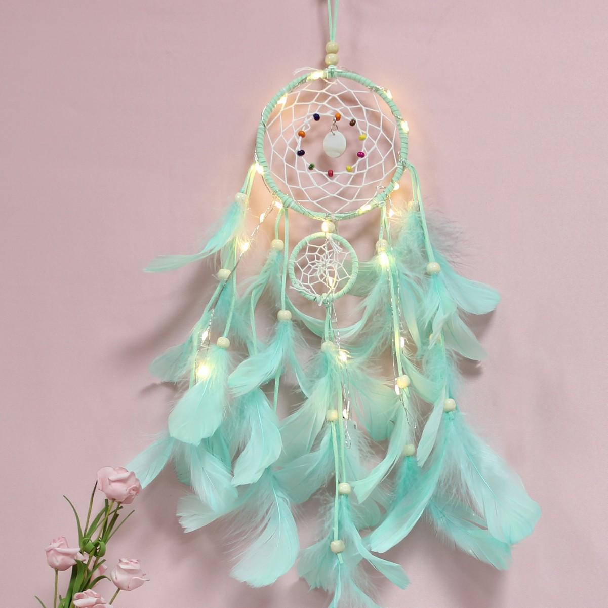 

Три жизни три мира Ловец снов Перо Настенный подвесной кулон - Идеальный подарок для детей и студентов As shown