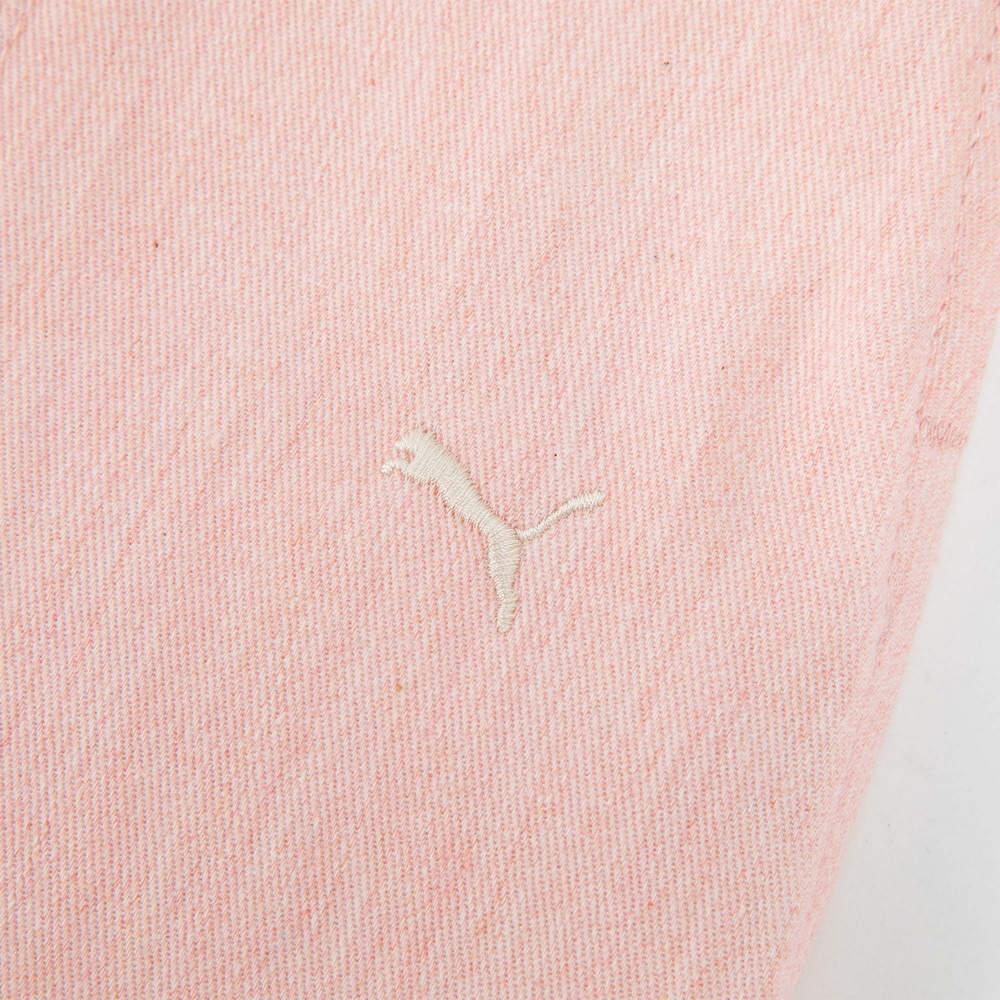 Puma Solid Color Pleated Design Mid Waist Casual Long Skirt Women Skirts Pink 627748-55