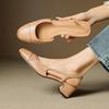 Retro Leather Sandals For Women, Single Shoes