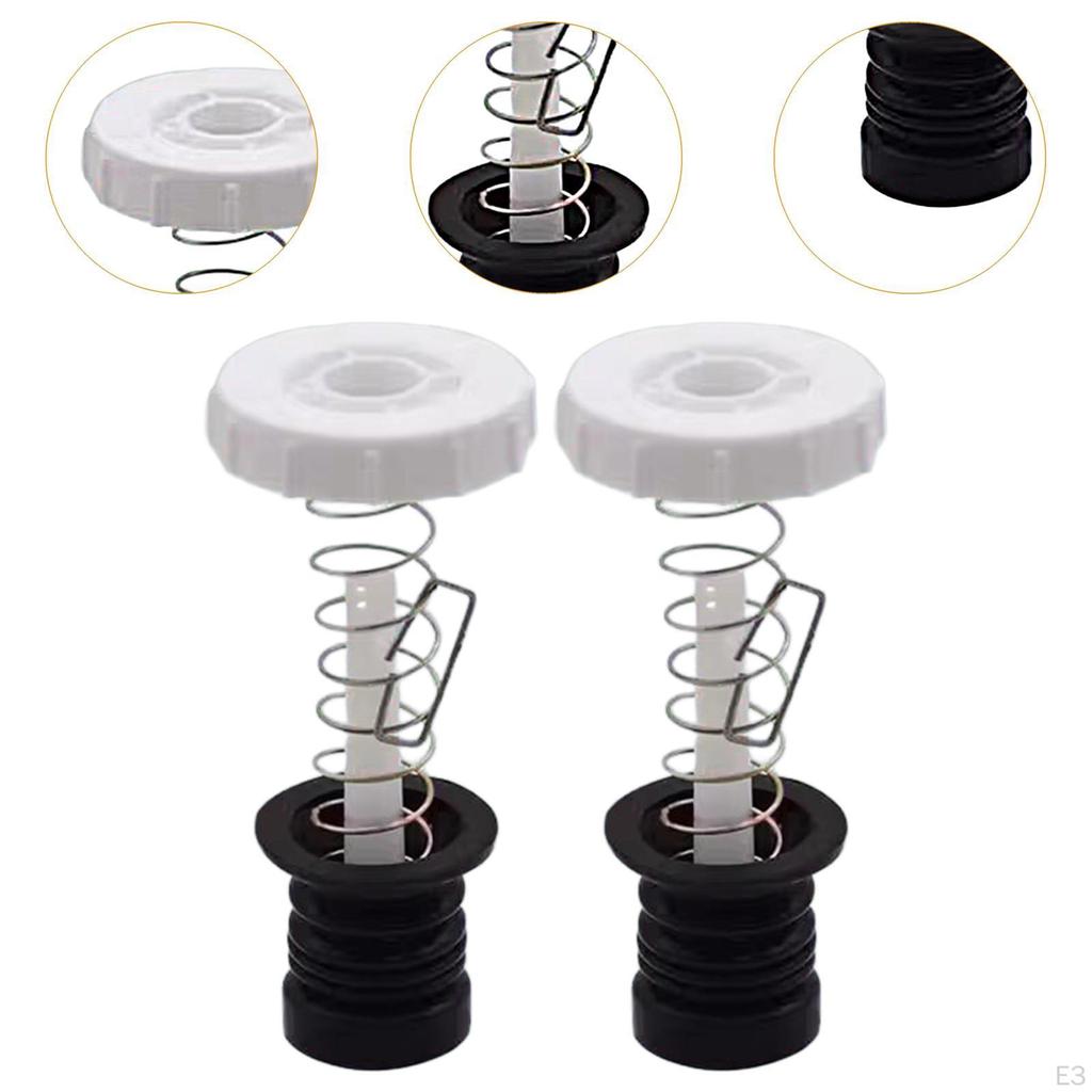 2 Pack Washing Machine Drain Valve Cores Sealing Plug Replacement Siphon Spring