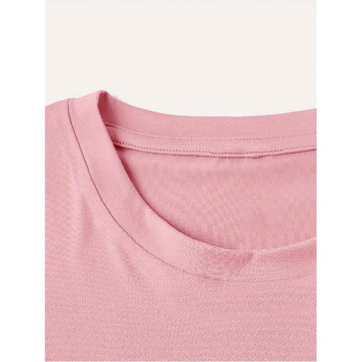 Women's casual short‑sleeved round‑neck top T Shirt ‑ Cartoon pumpkin pattern print Pink and blue glitter design Lightweight summer and spring