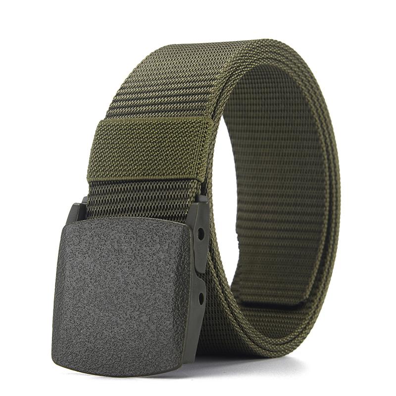 Canvas Belt with Automatic Plastic Buckle - Perfect for Outdoor Sports & Casual Wear Ideal Gift Choice
