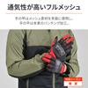 Daytona Motorcycle Leather Carbon Fiber Smartphone Carbon Mesh Gloves 32443 Gloves, Summer, Mesh, (Goat Leather), Protector, Compatible, DG-003, Red,