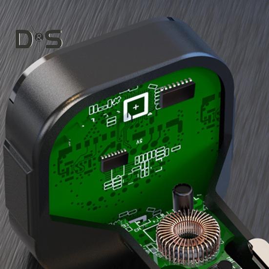 Dual-Port Car Charger with Bluetooth-compatible 54W Fast Charging Transmitter CVC Noise Cancellation Voltage Display Voice Assistant Car Adapter