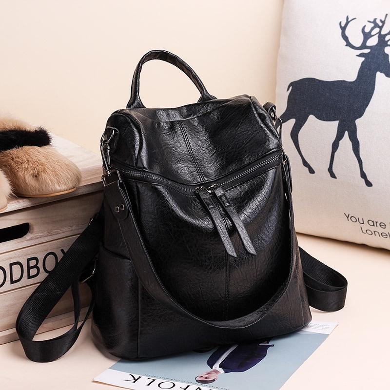 Zaino alla moda da donna impermeabile antifurto in tessuto Oxford per viaggi e uso quotidiano