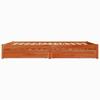 Bed Frame Wax Brown 120 x 200 cm Solid Pine Wood