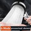 Booster 6 Modes Shower Head Multifunctional Adjustable Filter Dechlorination Household Bathroom Large Water Volume Shower Set