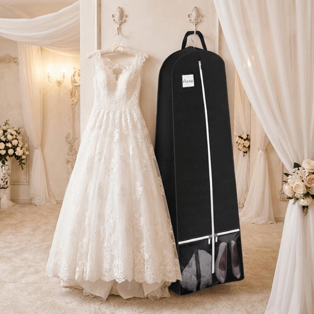 Non-Woven Fabric Wedding Dress Garment Bag Folding Wedding Dress Cover Travel Garment Bag Prom