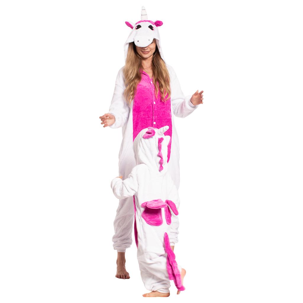 Piżama dla dzieci dziecięca kigurumi onesie strój jednorożec różowy 125-135