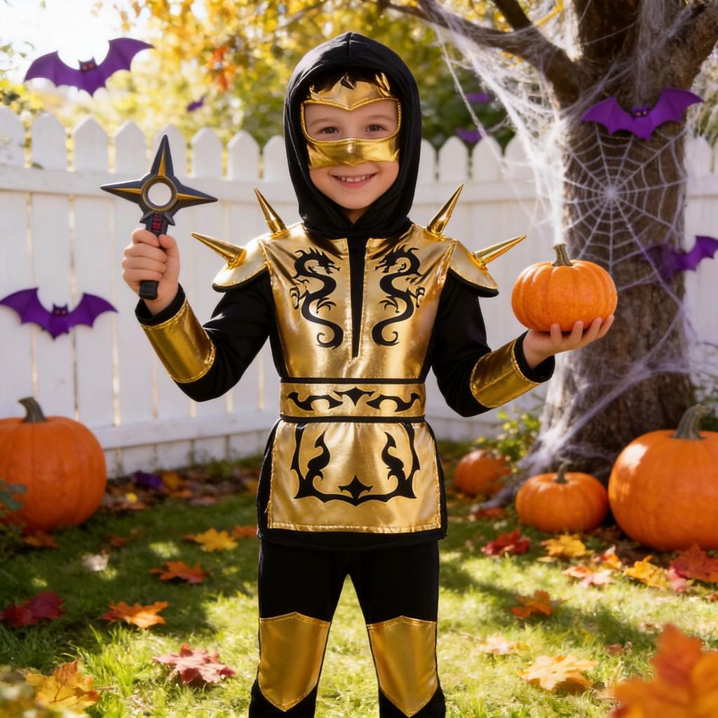 Ninja Children Cosplay Costume With Polyester Fabric For Anime Role Play