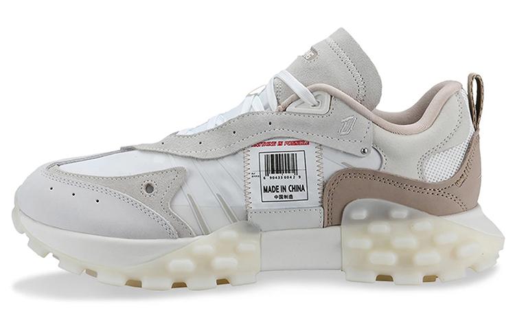 Li Ning Trendy Cushioning Slip Resistant Abrasion Resistant Low top Sports Casual Shoes Women's Ecru AZGS034-5
