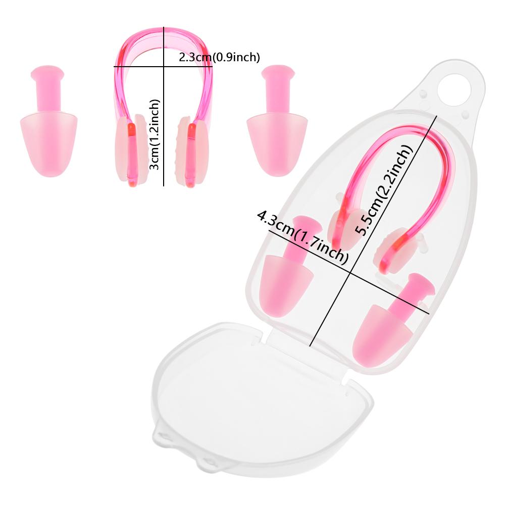 Dive Supplies Case Protective Soft Swimming Earplugs Nose Clip Prevent Water Protection Ear Plug