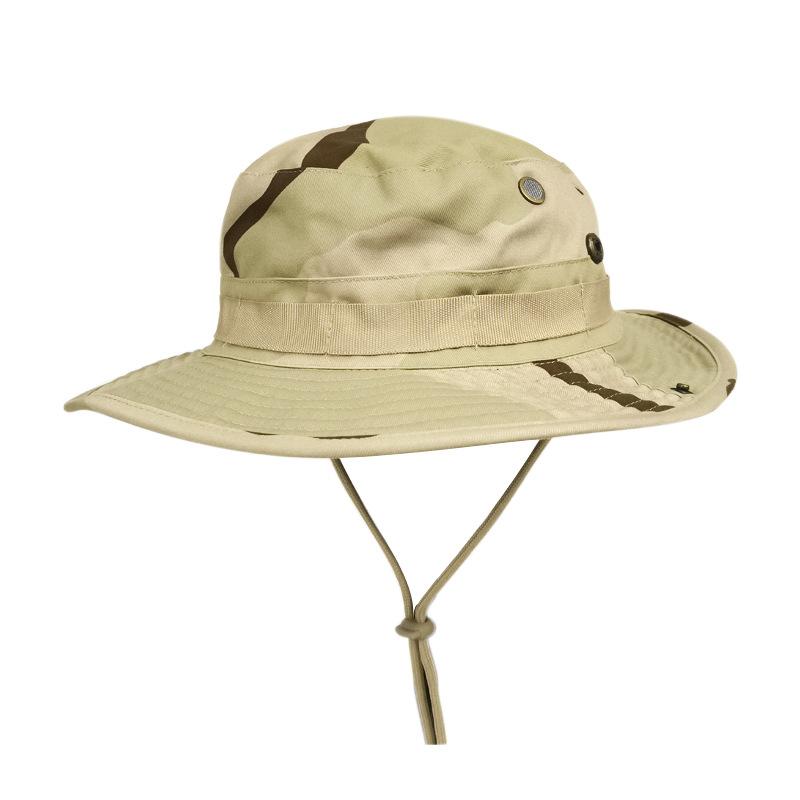 Adjustable Camo Safari Bucket Fishing Boonie Hat Camo Camouflage Boonie Hat With String