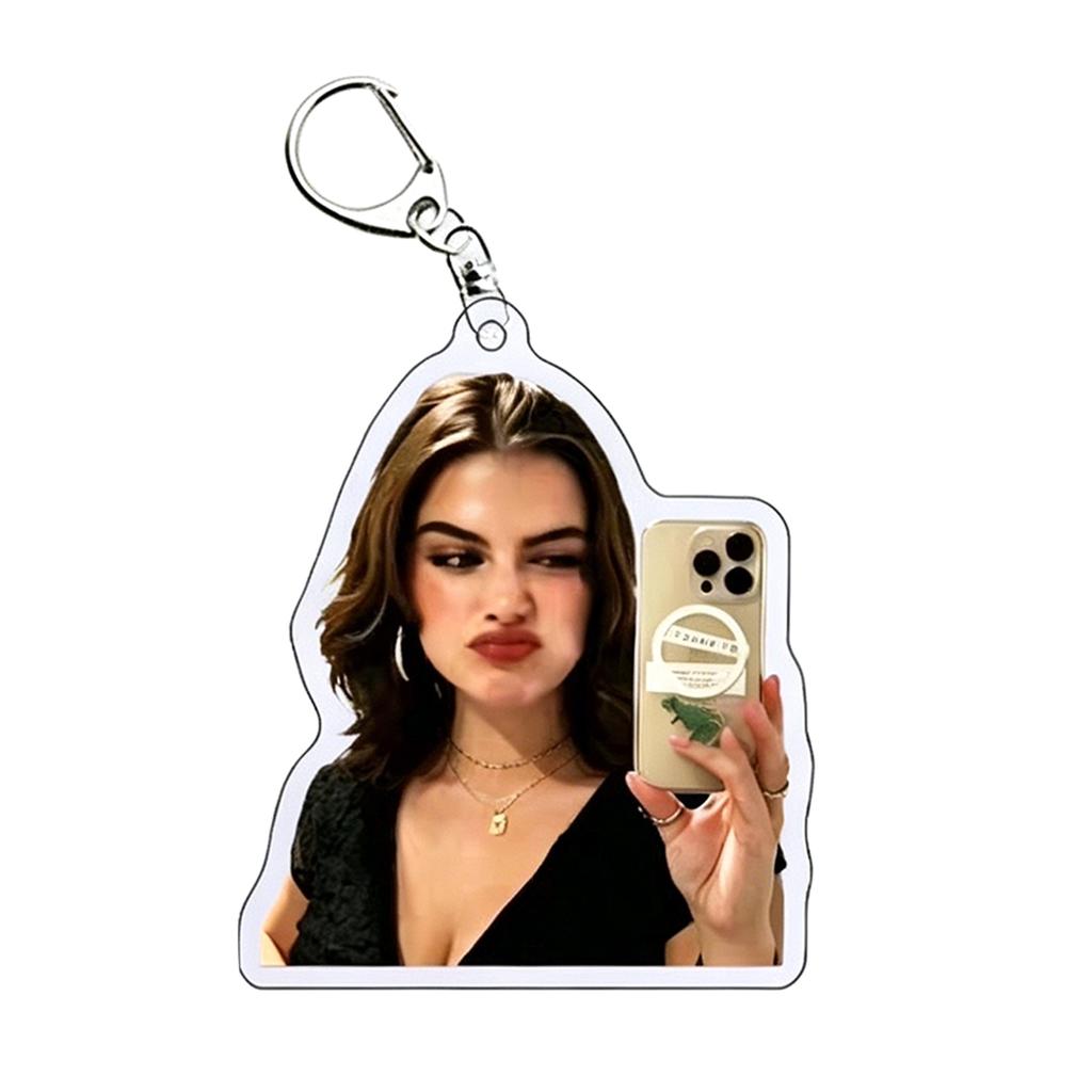 Acrylic Keychain with Custom Photo Design Durable Clear Plastic Material Metal Key Ring Attachment School Style Six Variants Available