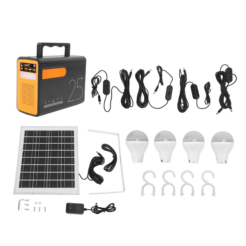 12V Portable Power Station Camping Solar Generator with Solar Panel for Outdoor Stall Setting