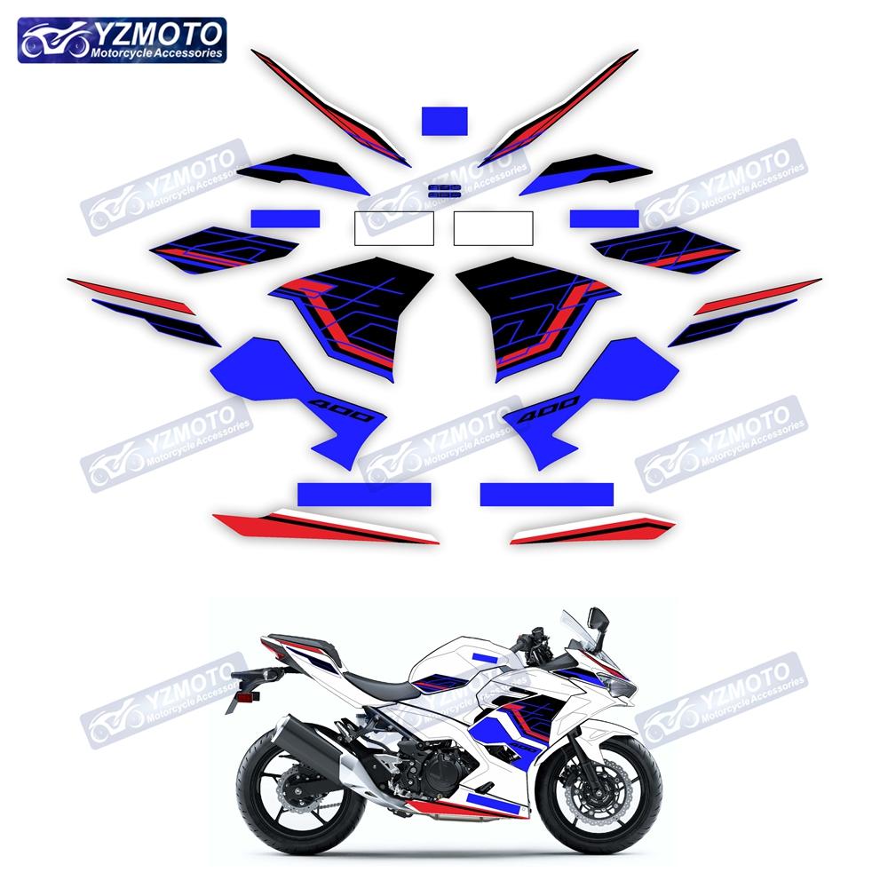 For NINJA400 2018 2019 2020 2021 2022 2023 Motorcycle Sticker Racing Full Car Motorbike Fairing Reflective Decal Stickers Kit