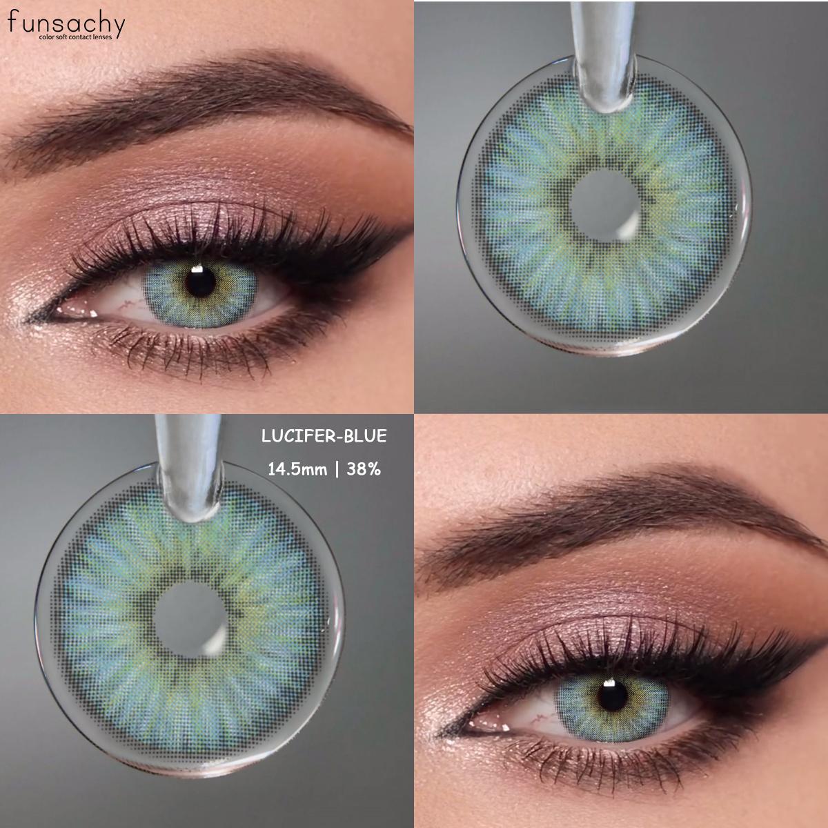 

FUNSACHY 2 шт. косметические цветные контактные линзы для глаз контактные линзы модные синие коричневые линзы серые цветные контактные линзы для макияжа