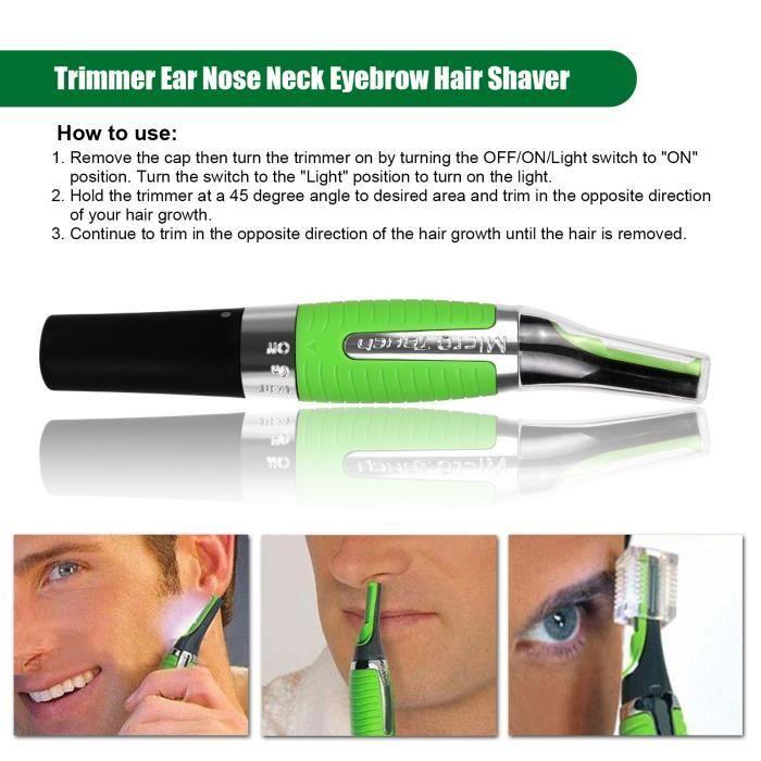 Micro trimmer remover tactile max nez oreille personnelle cou sourcil rasoir épilateur Rasage Rasoir Tondeuse