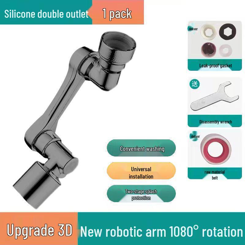 Universal Anti-Splash Rotating Washbasin Faucet with Adjustable Spout