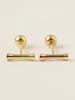 Minimalpiercing 14K Simple Volume Stick Piercing Earrings