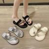 Summer Flat Toe Women's Slippers 2024 Love Decoration Dress with Suspender Women's Sexy Sandals Designer Sandals