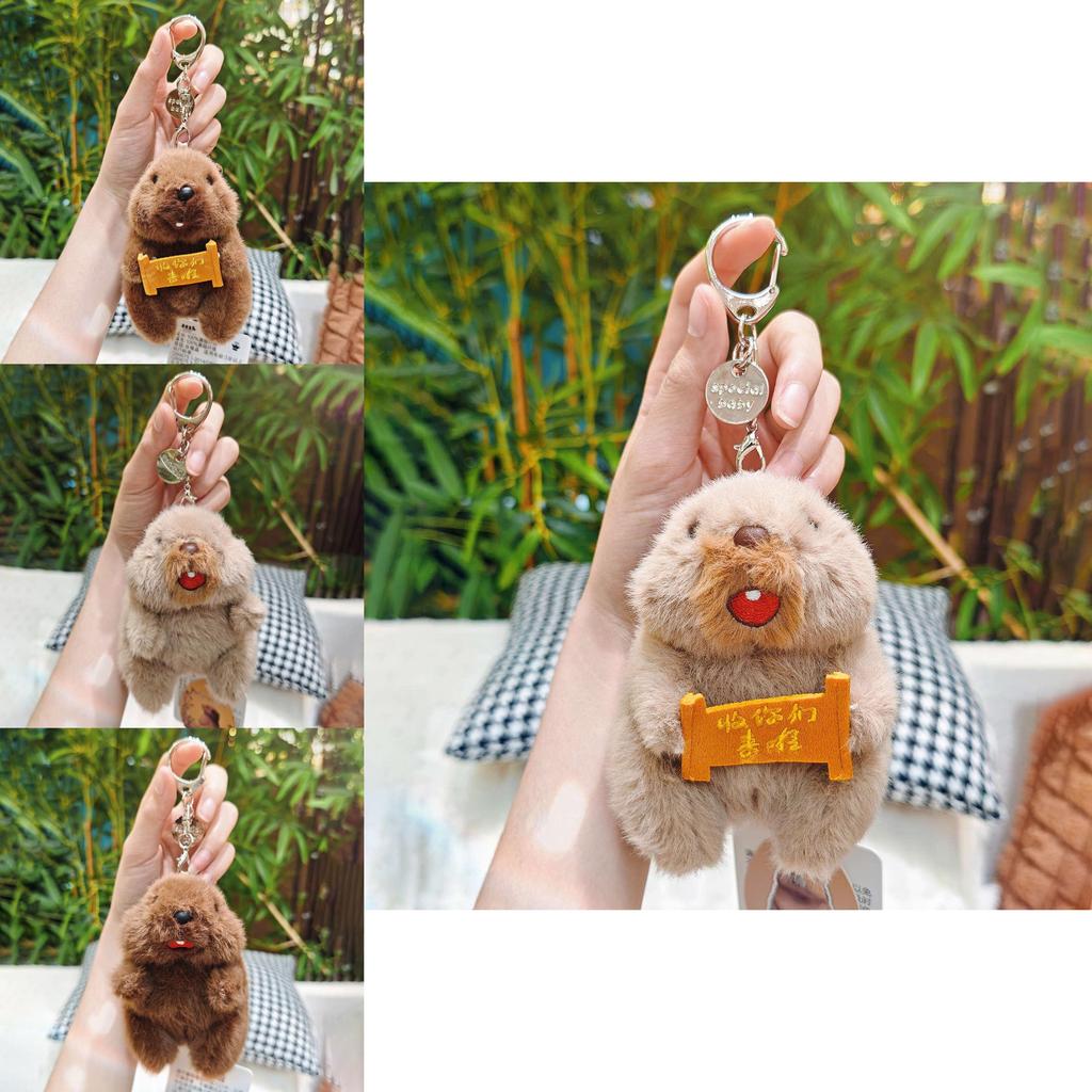 Marmota-Plüsch-Schlüsselanhänger mit Sprachfunktion – ideal als Rucksackdekoration und Geschenk