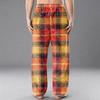 Men's Flannel Pocket Casual Pants, Printed Pocket Casual Pants, Home Sleeping Pants