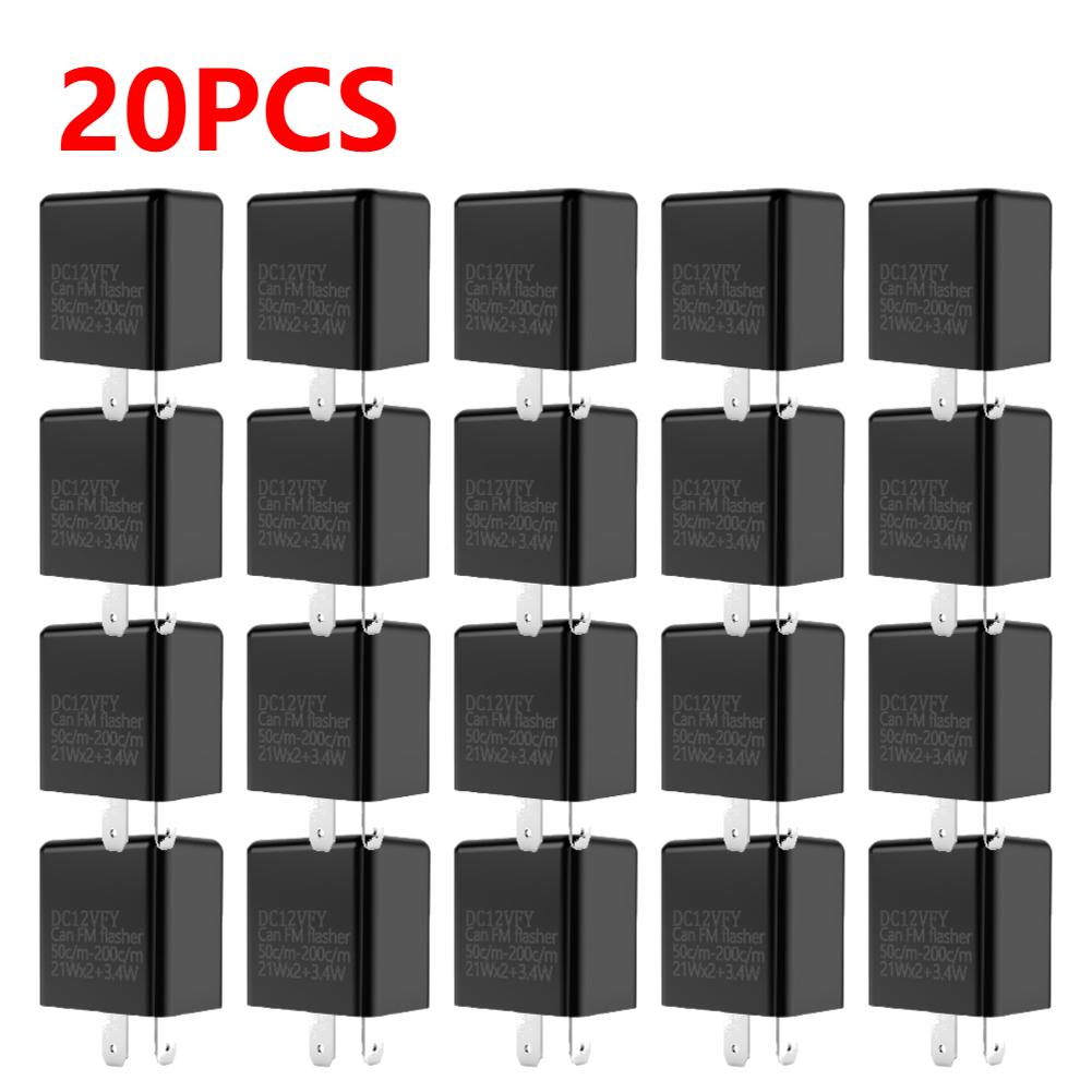 20-1pcs Fix Motorcycle Flasher High Power DV 12V Relay Adjustable Motorbike Flasher Multiple Protection LED Turn Indicator