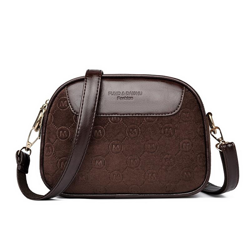 Ladies Multi-layer Fashion Crossbody Bag, Single Shoulder Small Round Bag, Casual Style