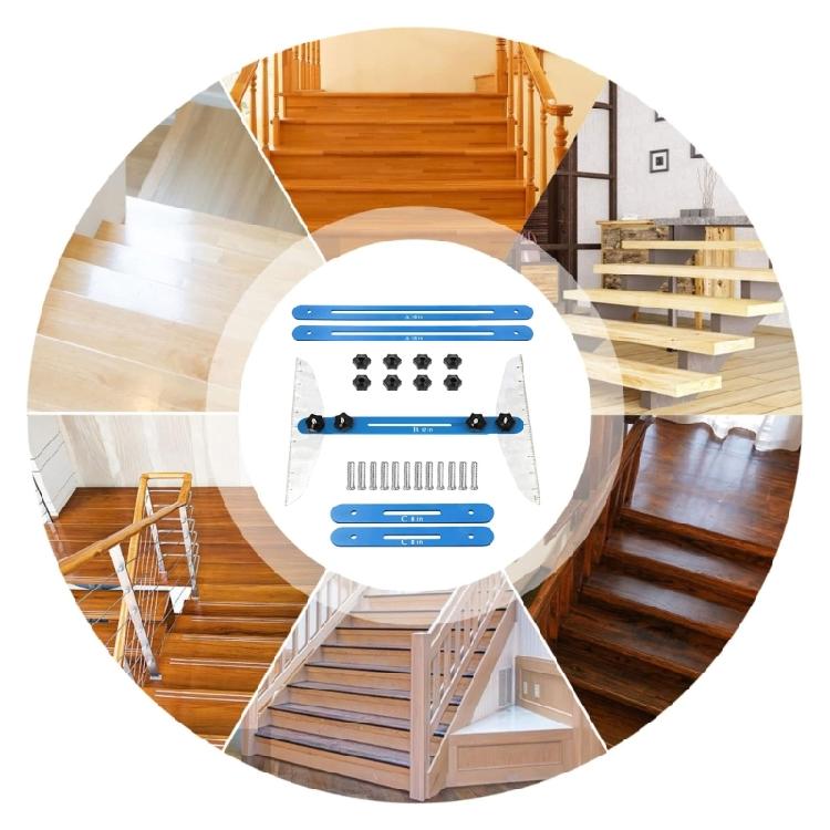 Stair Tread with Scale Adjustable 11in to 60in Alloy Stair Tread Measuring Tool