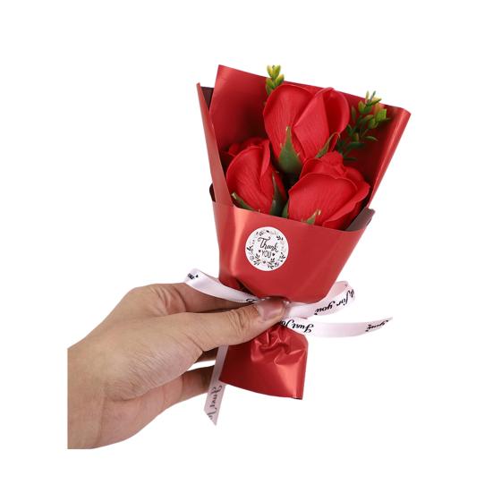 

3 Heads Artificial Rose Bouquet Mini Scented Soap Flower Bouquet for Women Mom Wife Valentine s Day Anniversary Wedding Mother s Day Birthday Gift