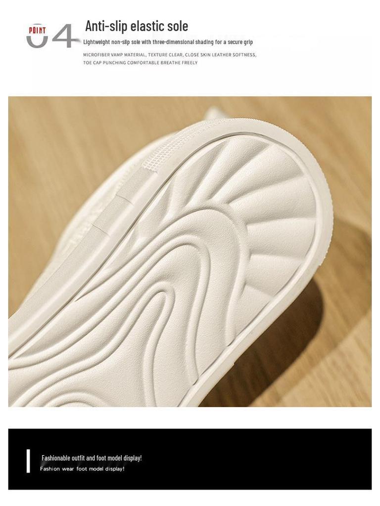 Men's Versatile Lightweight White Casual Sneakers - Spring 2025 Fashion Collection