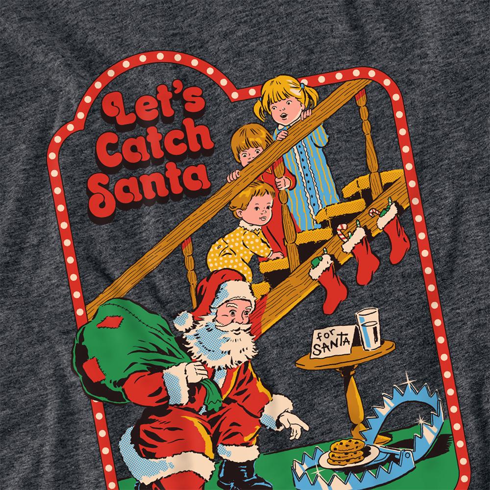 Steven Rhodes Unisex Adult LetÂ´s Catch Santa Heather T-Shirt