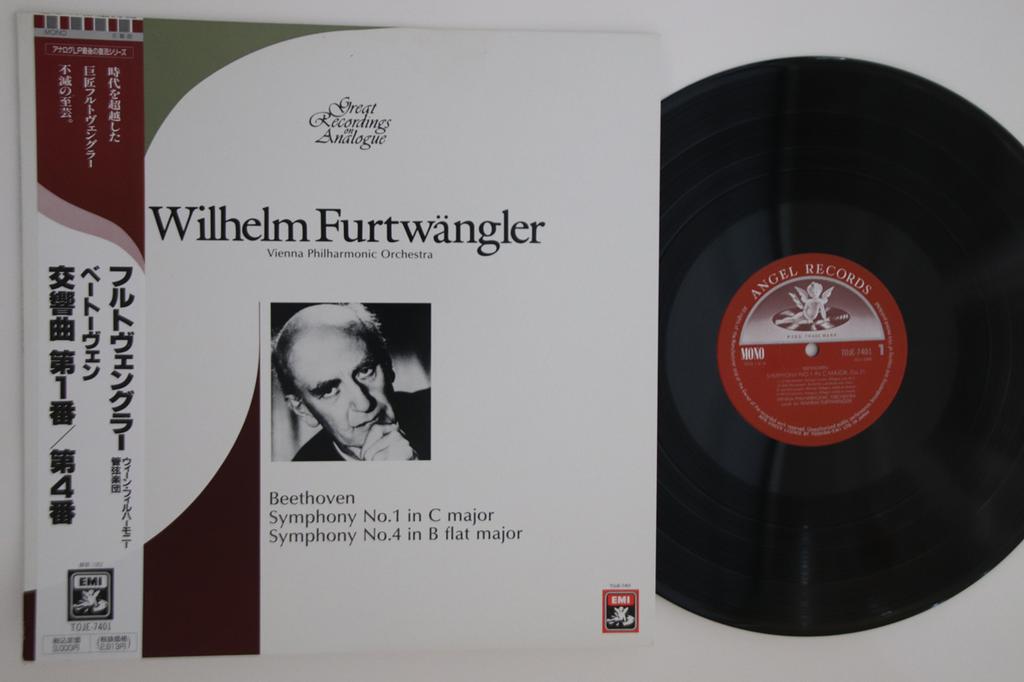 LP Record WILLIAM FURTTWANGLER - Beethoven Symphony No.1 / No.4 TOJE7401 ANGEL Japan Obi Classical Used