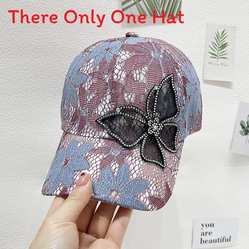 

Summer Lace Sun Hat For Women With Rhinestone Embellishments Garden Flower Style