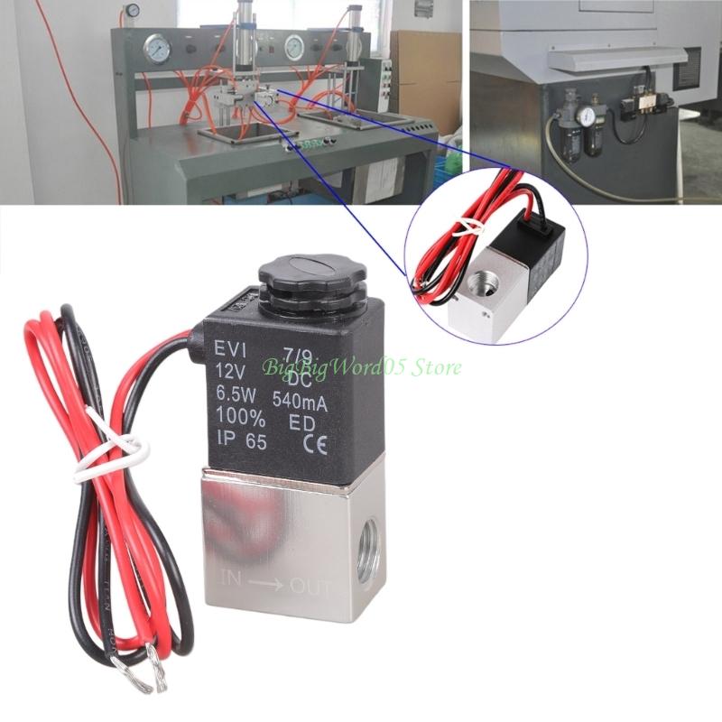 24TE Air Pneumatic DC12V 2 Position 2 Way Normally Closed Solenoid