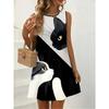 Sleeveless Dress Women O Neck 3d Print Midi Dresses Comfortable Plus Size 8XL Beach Clothing