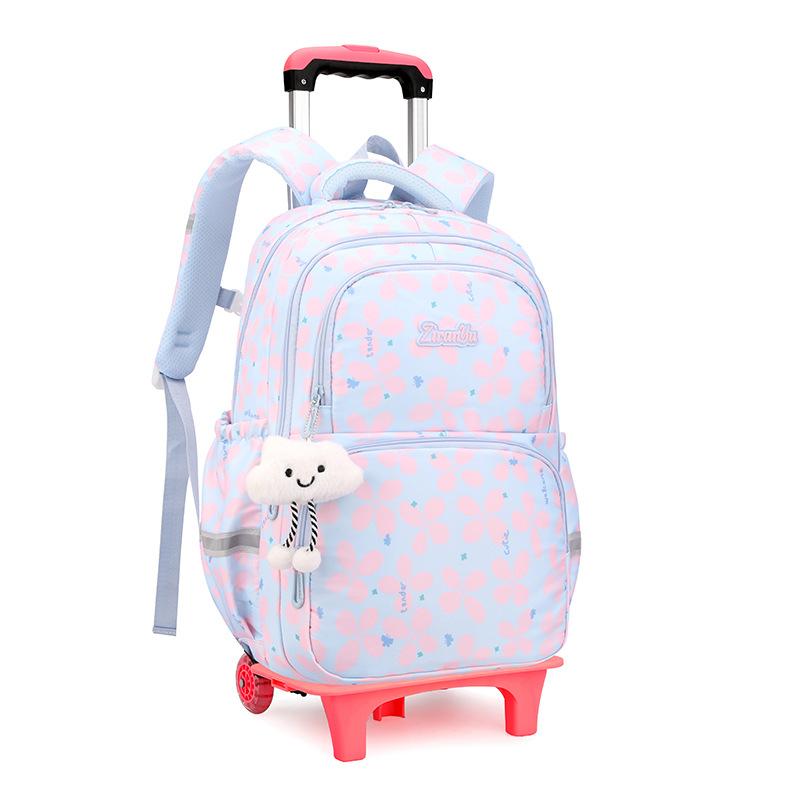 Set Zaino Scolastico Zaino con Ruote per Ragazze Studenti Zaino Trolley con Ruote Borsa Scolastica con Ruote Bagaglio da Viaggio Zaino per Libri