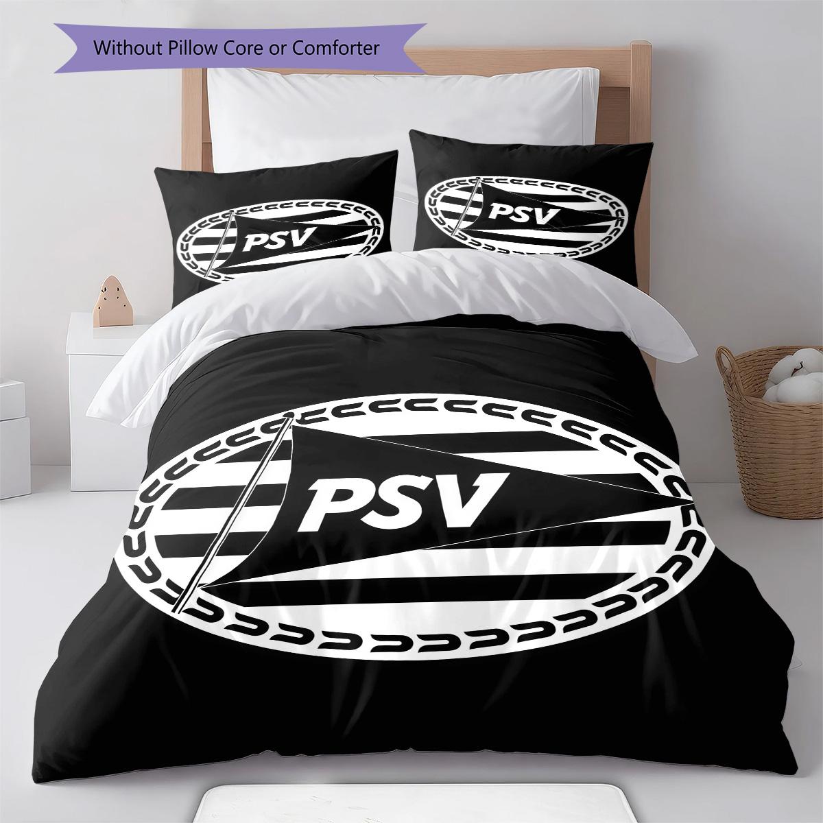 

PSV Eindhoven RugPattern Bedding Quilt Set Quilt Cover Pillowcase Home Decoration Birthday Gift (1 * duvet cover + 2 * pillowcase, without core) 200x200cm