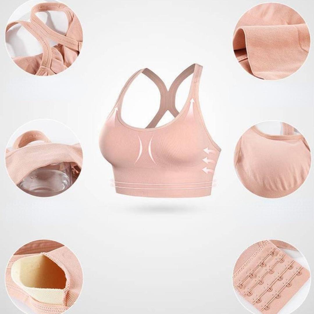 Спортивный бесшовный бюстгальтер больших размеров — фото 5