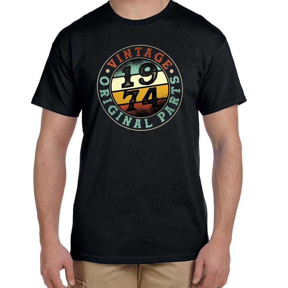 Mens Luxury Tshirt Vintage Year 1974 - Limited Edition 49rd Birthday Mens Funny T-Shirt 50 Year Old T Shirt Summer Tops Tees
